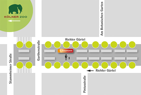 Position Wochenmarkt Köln-Riehl, Riehler Gürtel